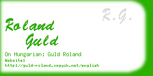 roland guld business card